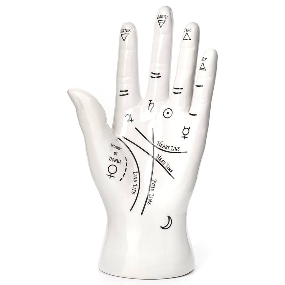Kikkerland White Palm Reader Jewelry Stand